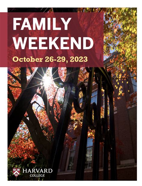 family weekend harvard|family weekends for parents.